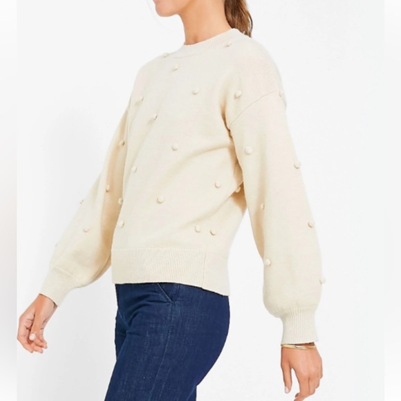 Hyacinth House small oatmeal pom pom melinda sweater - Picture 6 of 10